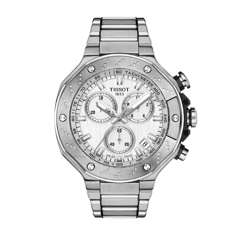 Tissot T-Race Swiss White Chronograph Sporty Men’s Watch- T141.417.11.031.00